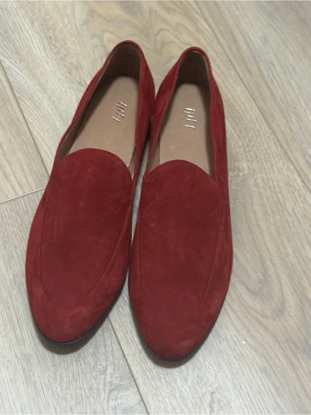 J. Jill Women's Suede Crimson Red Venetian Style Loafers Sz. 10 Like New